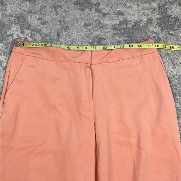 New Lafayette 148 Silk Blend Sullivan Wide Leg Pants Orange Peach Sz 6 - Picture 5 of 15